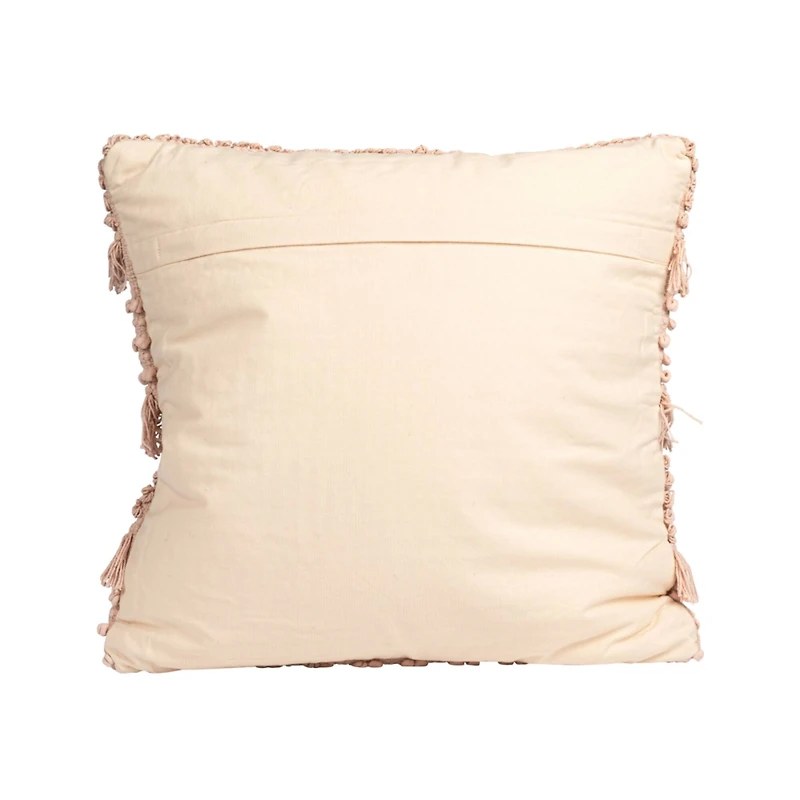 Hello Honey® Square Pink Fringe Printed Pillow