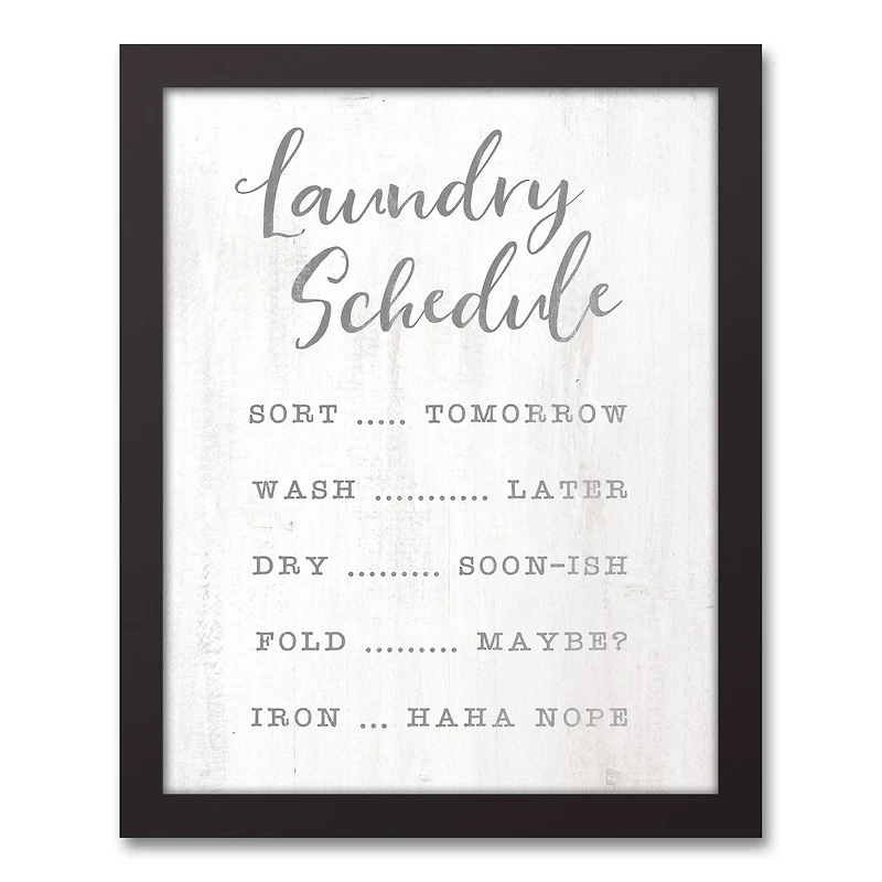 Laundry Days 11" x 14" Black Framed Canvas