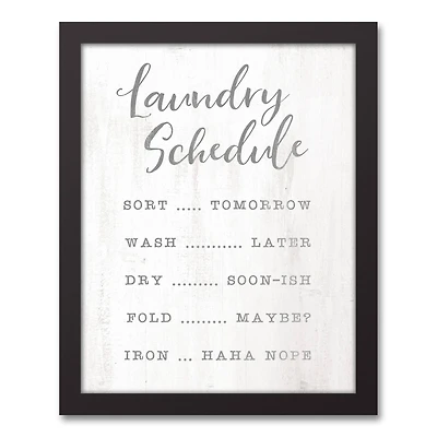 Laundry Days 11" x 14" Black Framed Canvas