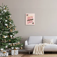 Stupell Industries Happy Holly Days Botanical Holiday Canvas Wall Art