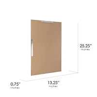 Head West 25.5" Brushed Nickel Stainless Steel Framed Wall Mirror