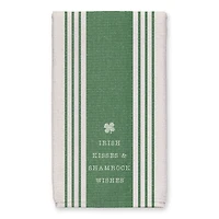 Irish Kisses Shamrock Wishes Tea Towel Set of 2