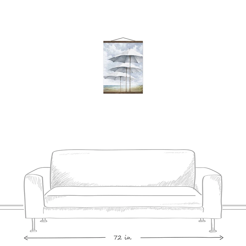 Beach Umbrellas Teak Hanging Canvas