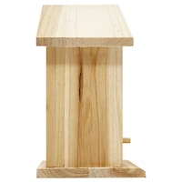 8" Unfinished Wood Modern Side Angle Birdhouse
