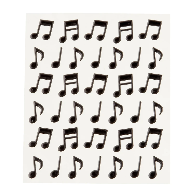 12 Packs: 36 ct. (432 total) Puffy Music Note Stickers by Recollections™ Signature™