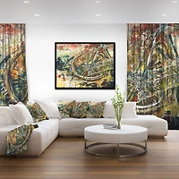 Designart - Mountain Bike Oil Painting