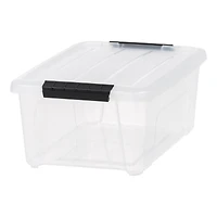 IRIS® 13.5qt. Buckled Clear Boxes with Clear Buckle Lids, 6ct.