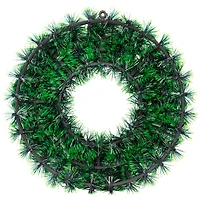 17" Green Tinsel Artificial Christmas Wreath with Bow