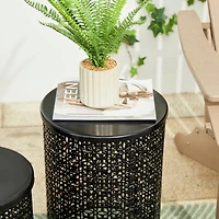 Glitzhome® Multi-Functional Metal Accent Table Set