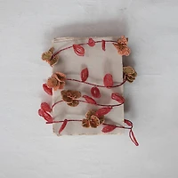 Hello Honey® 6ft. Pink Glass Bead Wired Leaves & Flowers Garland