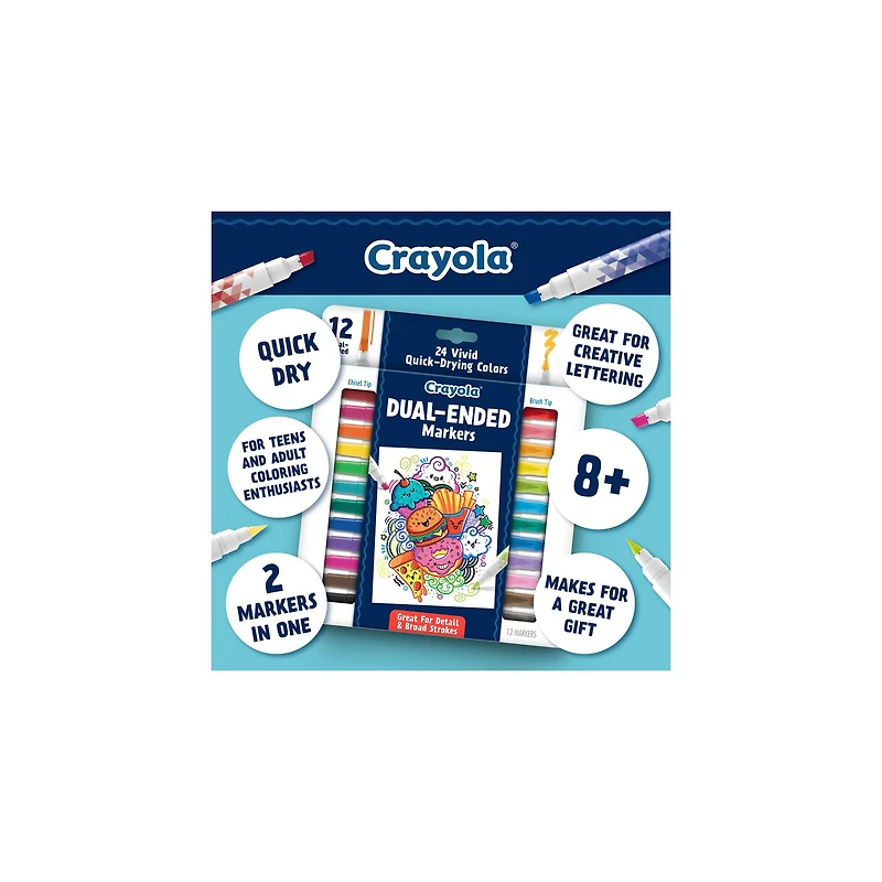 Crayola® Dual-Ended Doodle Markers, 12ct.