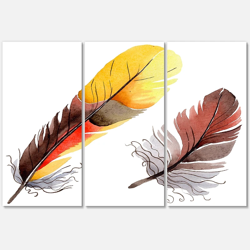 Designart - Colourful Boho Feathers IV