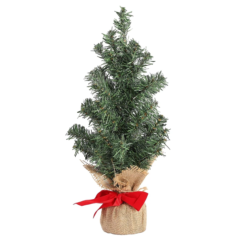 16" Unlit Snowy Pine Artificial Christmas Tree in Burlap Bag by Ashland®