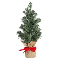 16" Unlit Snowy Pine Artificial Christmas Tree in Burlap Bag by Ashland®