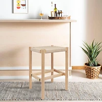 Hello Honey® Fernway 25" Solid Wood and Woven Rope Counter Height Stool