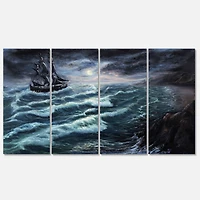 Designart - Pirate Ship Under Stormy Cloud