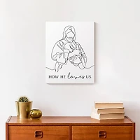 How He Loves Us 1 11" x 14" Canvas Wall Art