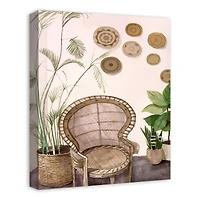 Peacock Chair 16" x 20" Canvas Wall Art