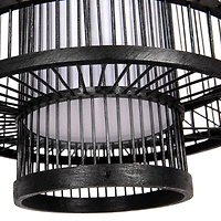Hello Honey® 19.5" Boho Tiered Bamboo Chandelier