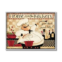 Stupell Industries Home is the Kitchen Chef Framed Wall Art