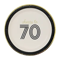 7" Cheers to 70 Paper Dinner Plates, 8ct. by Celebrate It™