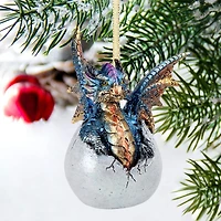 Design Toscano Hard Boiled Dragon Hatchling Holiday Ornament