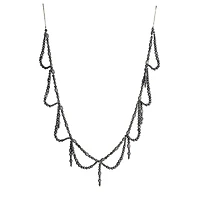 Hello Honey® 6ft. Stained Paulownia Wood Bead Swag Garland