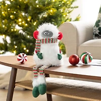 Glitzhome® 21"H Christmas Fabric Yeti Shelf Sitter