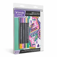 VIVID by Brea Reese® Queen of Hearts Marker Color-by-Number Kit