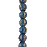 12 Packs: 11 ct. (132 total) Blue Ceramic Round Melon Beads, 15mm by Bead Landing™