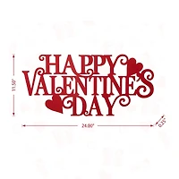 Glitzhome® 24" Metal "HAPPY VALENTINE'S DAY" Wall Decor
