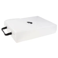 JAM Paper Clear Plastic Portfolio Vertical Briefcase with Handles