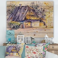 Designart - Old Wooden White House In Country Side Village