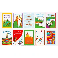 Dr. Seuss™ Oh the Places You'll Go Book Panel Cotton Fabric
