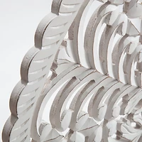 Habitat Lottie White Round Wood Wall Medallion