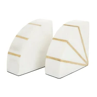 CosmoLiving by Cosmopolitan Marble Glam Bookends
