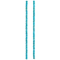 12 Pack:  Turquoise Dyed Howlite Rondelle Beads, 4mm by Bead Landing™