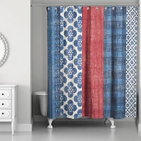 Patriotic Patchwork Shower Curtain