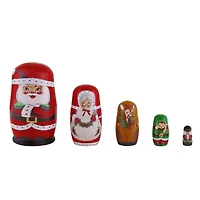 Mr. Christmas Santa & North Pole Pals Nesting Wood Figures Set