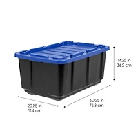 Iris® 27 Gal. Blue Stackable Storage Totes, 4 Ct