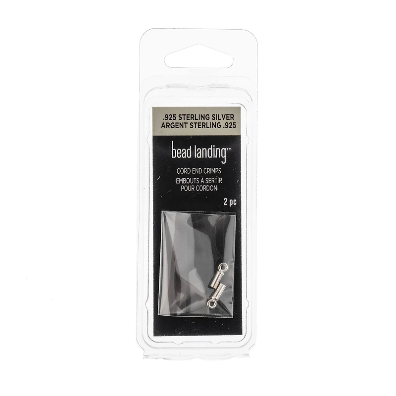 1.5mm Sterling Silver Endcap Tubes, 2ct. by Bead Landing™
