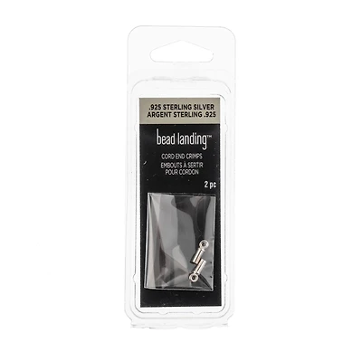 1.5mm Sterling Silver Endcap Tubes, 2ct. by Bead Landing™