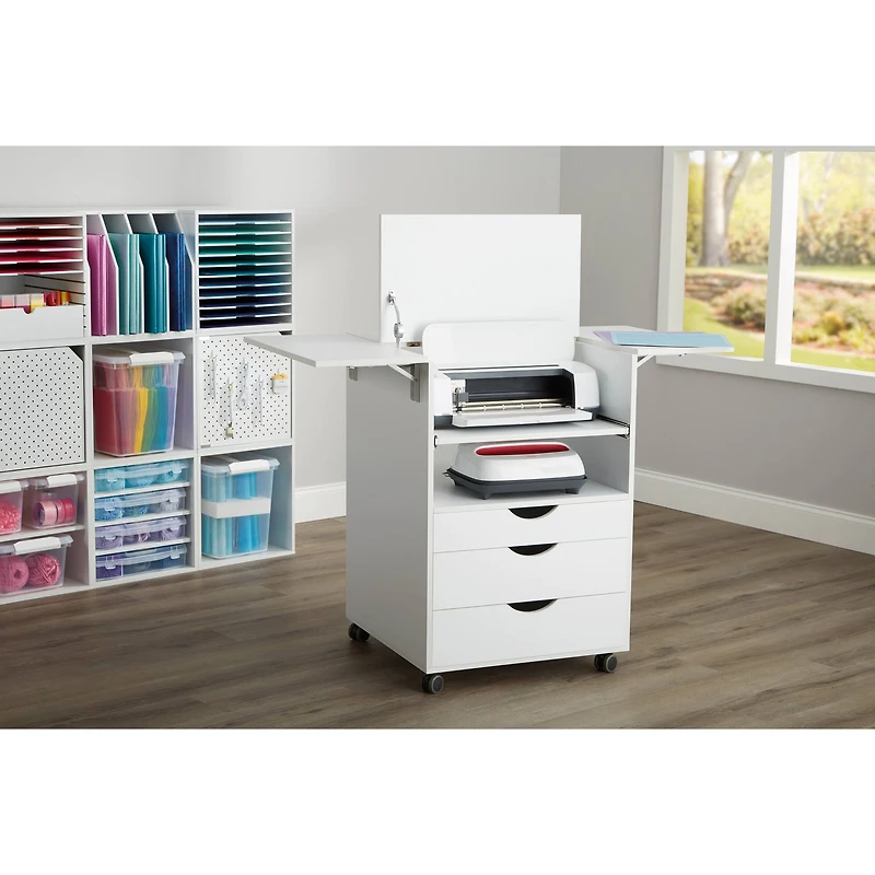 48" White Expandable Mobile Workstation by Simply Tidy®
