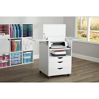 48" White Expandable Mobile Workstation by Simply Tidy®