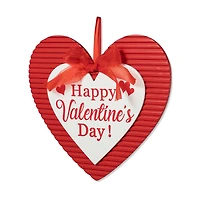 Glitzhome® 13.5" Valentine's Wooden Heart Door Hanger