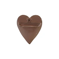 Hello Honey® Stoneware Brown Heart Shaped Wall Planter with Reactive Glaze