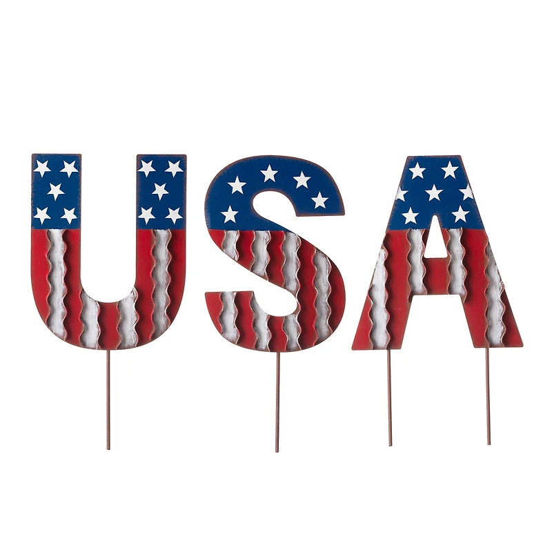 Glitzhome® 46" Metal U.S.A. Yard Stake