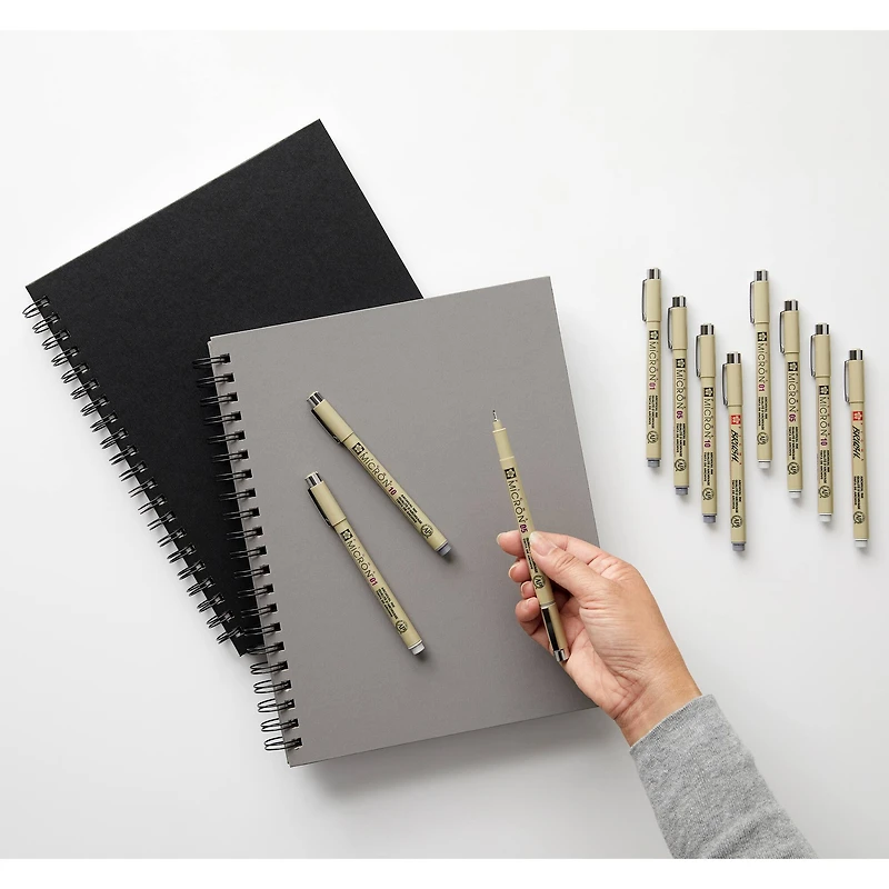Pigma® Micron™ Black & Gray 10 Piece Fine & Bold Line Pen Set
