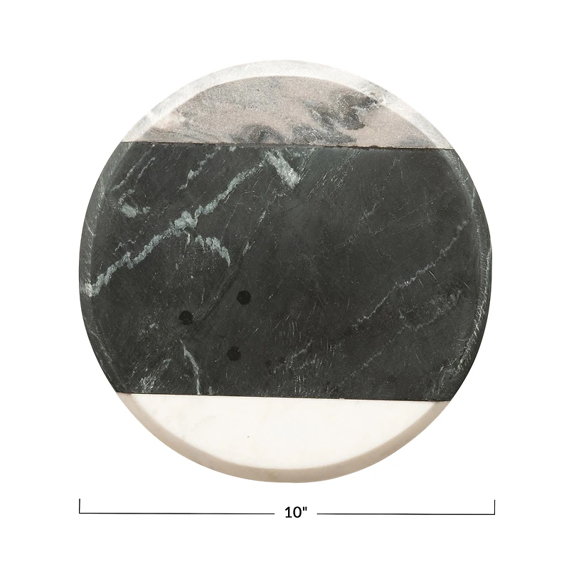 Hello Honey® 10" Gray, Black & White Marble Cheese & Cutting Board