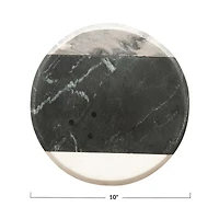 Hello Honey® 10" Gray, Black & White Marble Cheese & Cutting Board